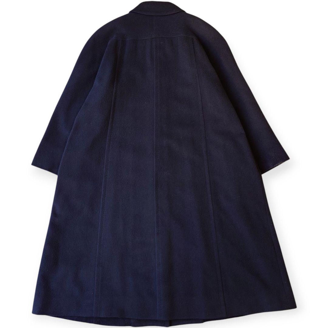 【美品】クリスチャンディオール カシミヤ100% ネイビー ロングコート 11号