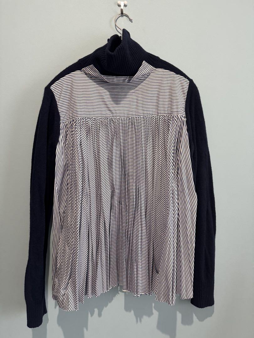 sacai タートル　ニット　バックプリーツ　サカイ