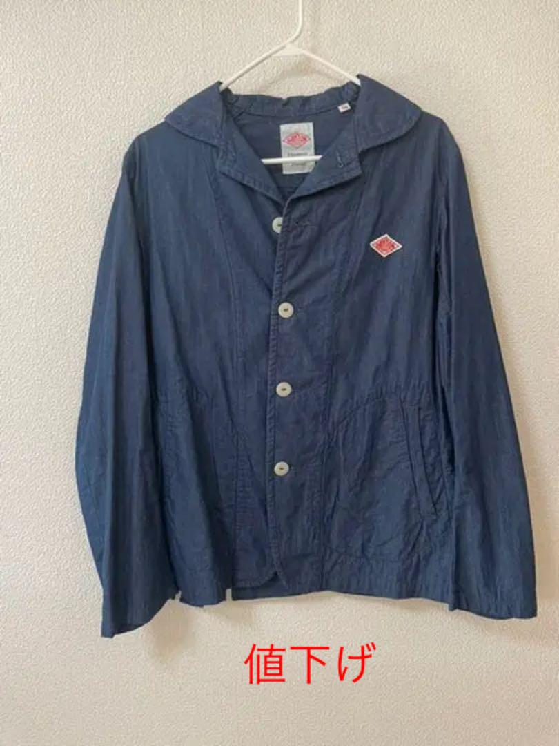 0円 【予約販売品】 値下げ DANTON ダントン レディース 丸襟 デニム 割引売り出し 【期間限定】DANTON ダントン シングルジャケット ノーカラージャケット