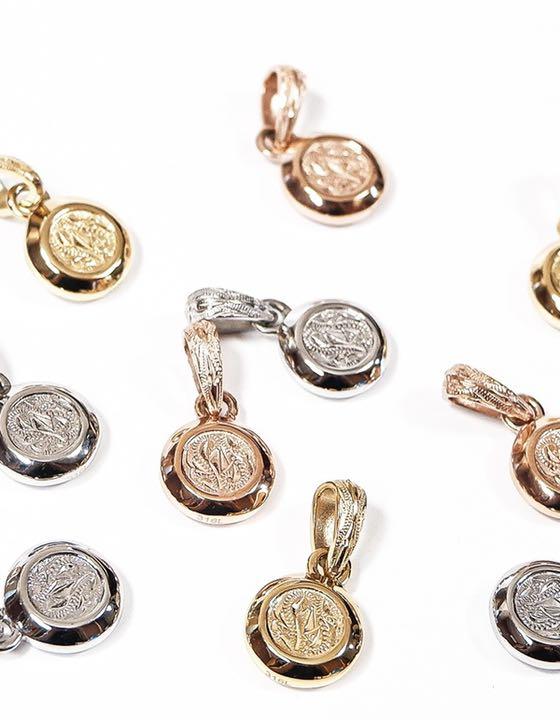 【SALE】波 ネックレス重ね付け ハワイアンジュエリー 丸 カレイキニ