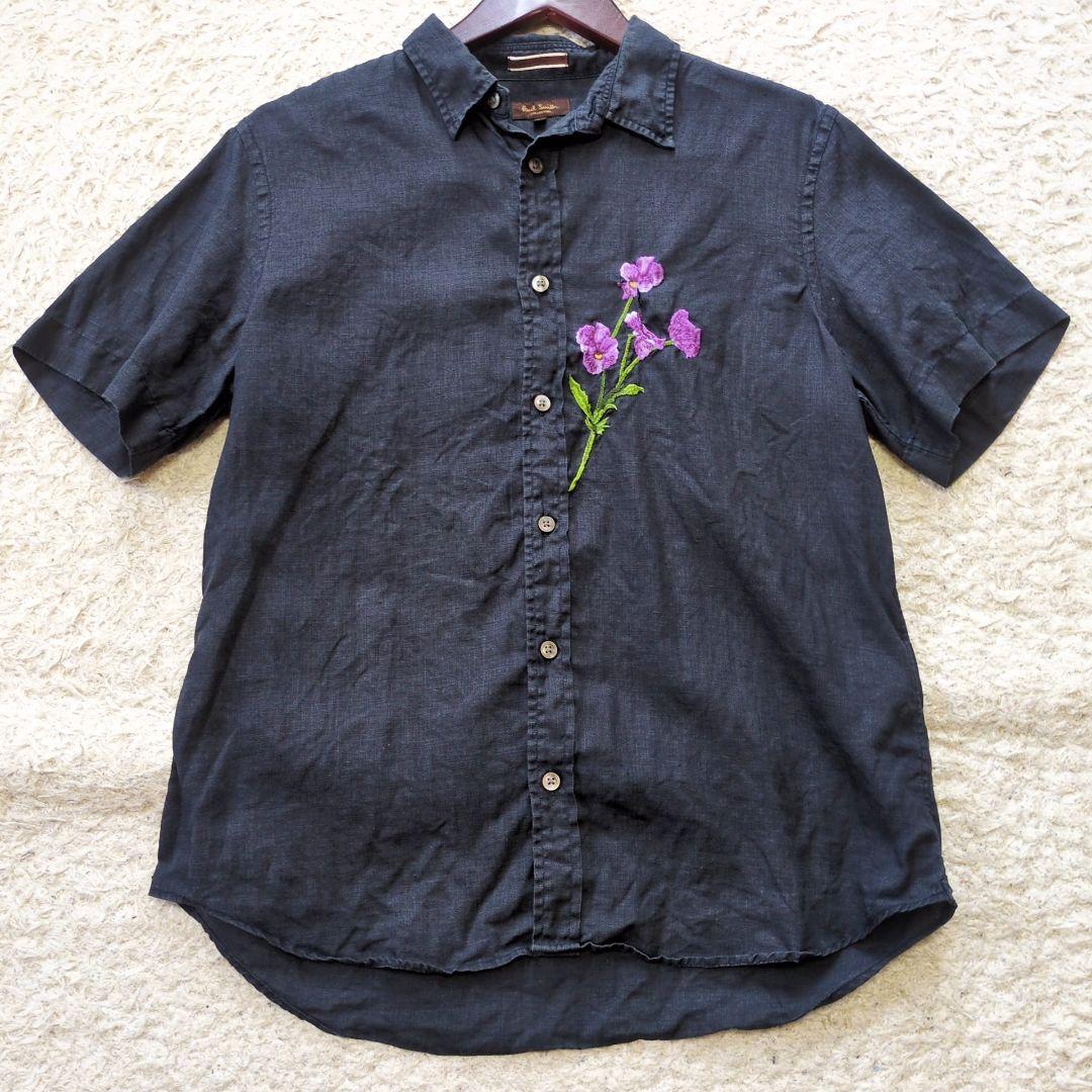 PaulSmithポールスミス　リネンシャツ　半袖シャツ花柄