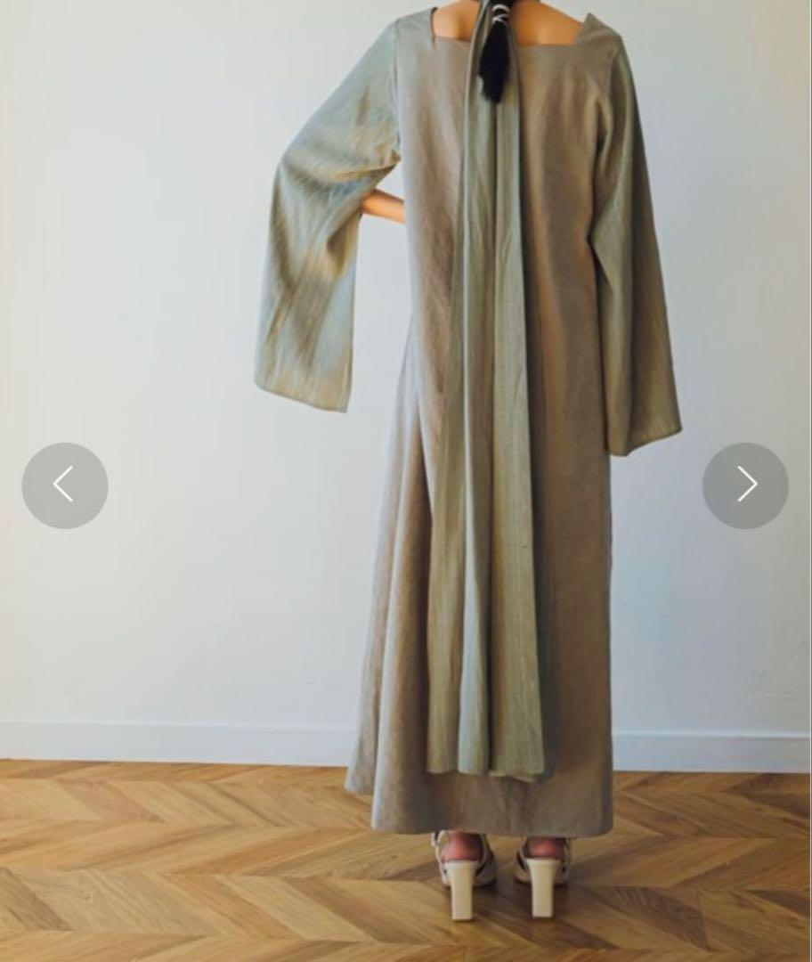 【sahara】Weeping Willow Cross Neck Dress