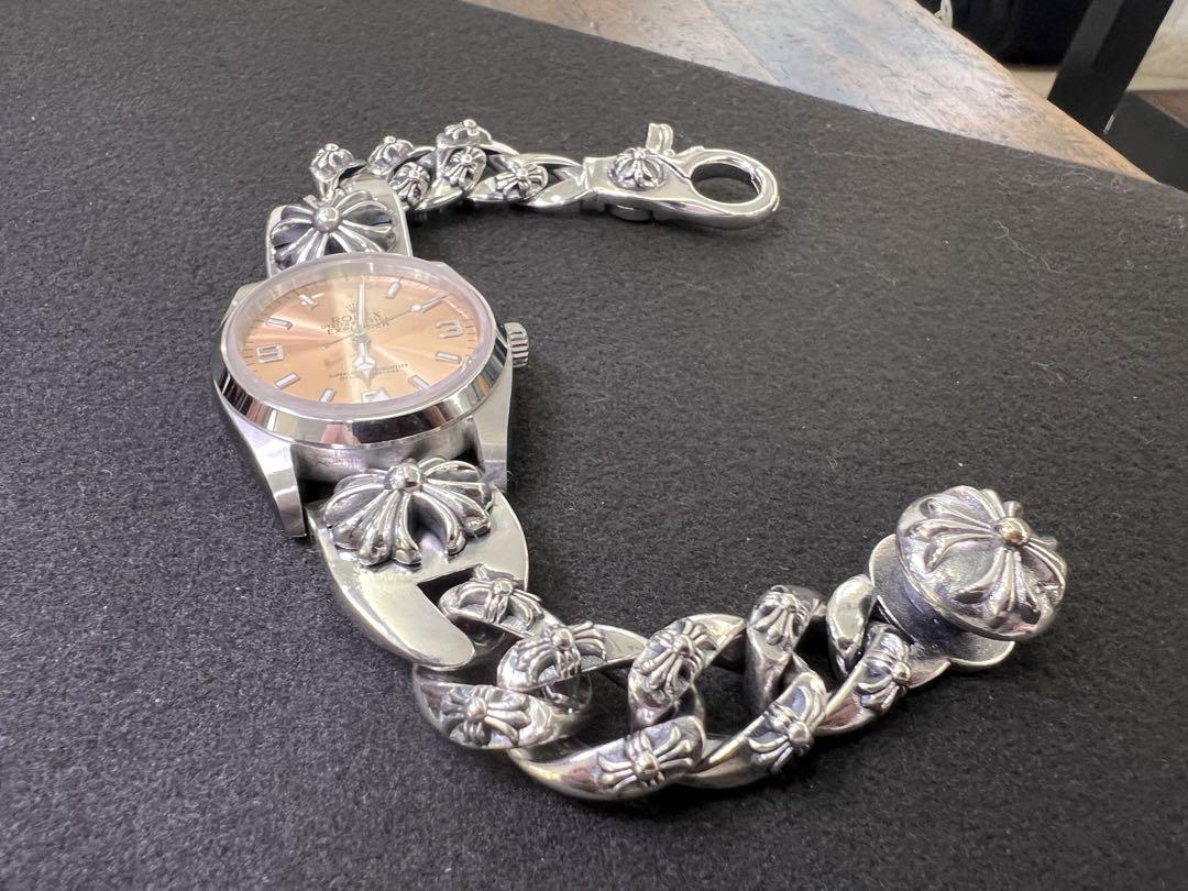 Watch　全花コマウォッチクラッシュベルト　17cm　JEN004　925刻印