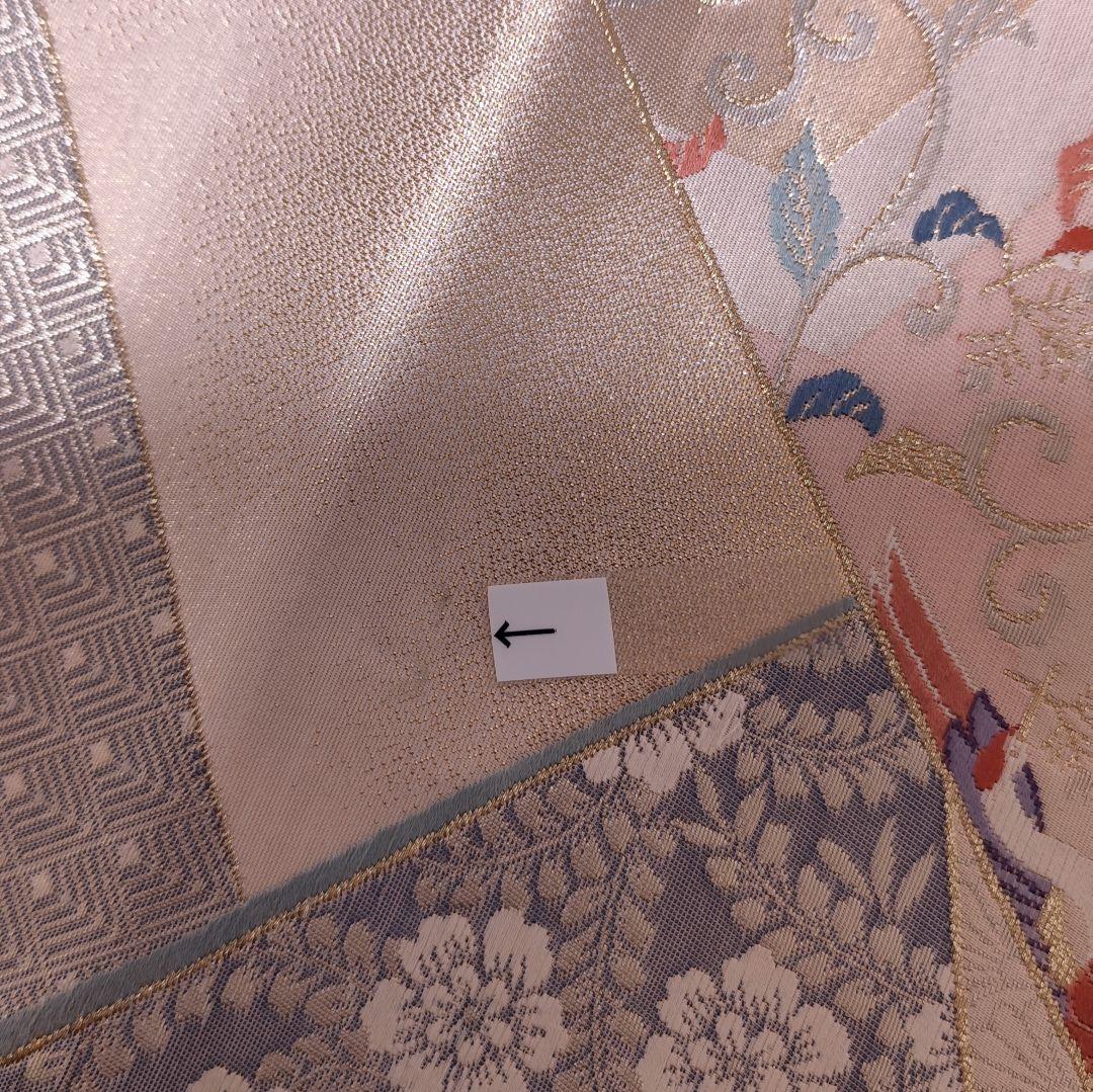 ❰6315❱ フルセット　訪問着 金駒刺繍　袋帯　帯締め　帯揚げ　正絹　着物
