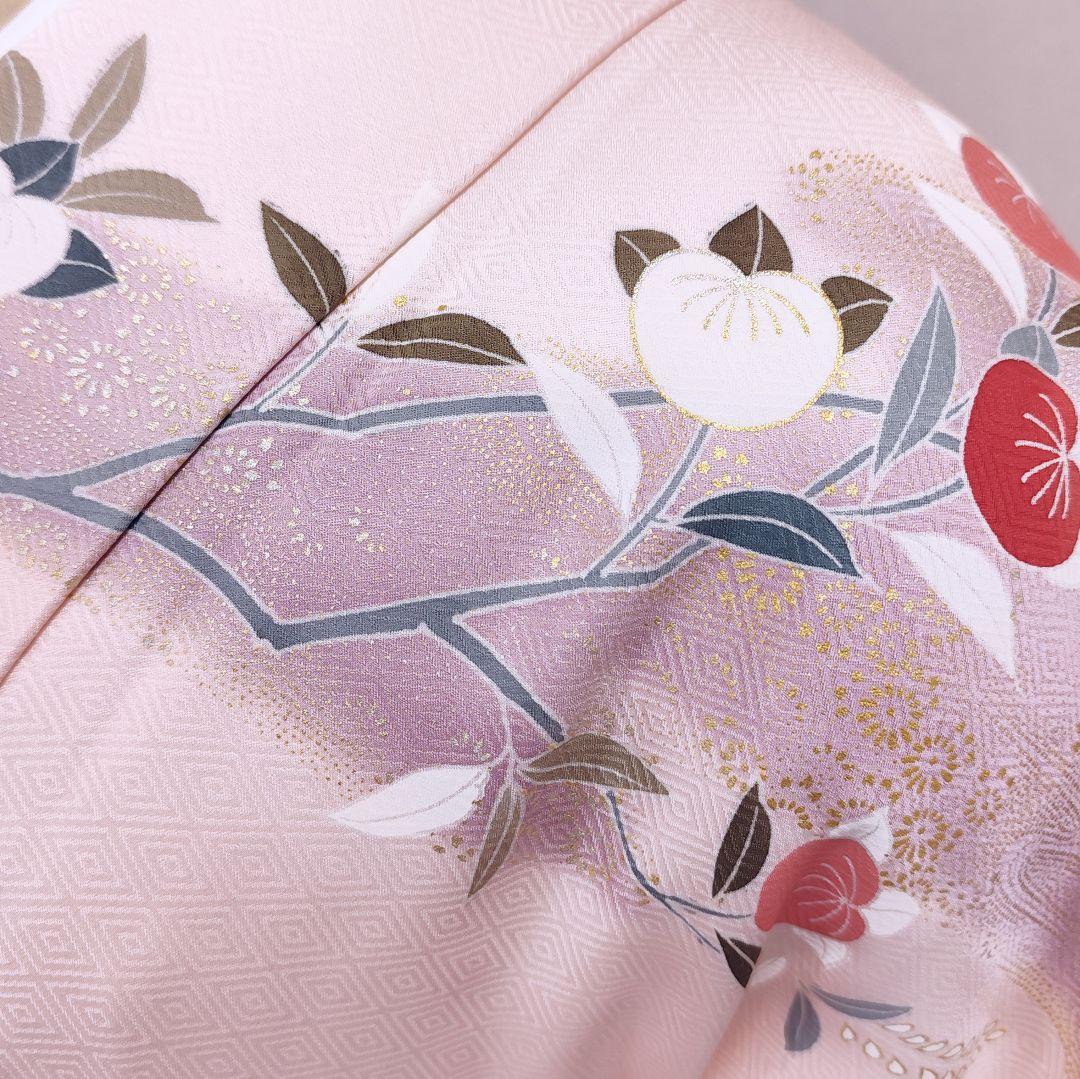 ❰6315❱ フルセット　訪問着 金駒刺繍　袋帯　帯締め　帯揚げ　正絹　着物