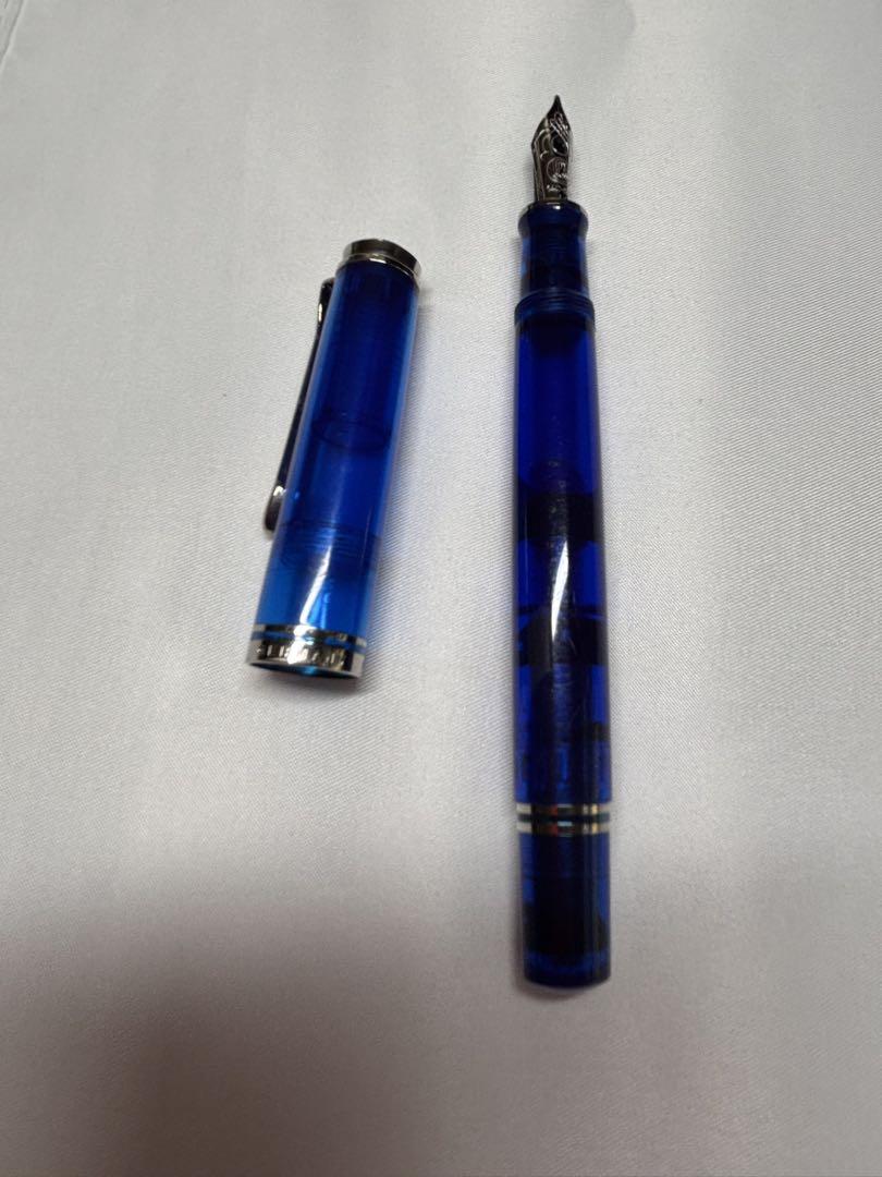 Pelikan Souveran M605 マリーンブルー　箱付き　万年筆 Pelikan Souveran M605 マリーンブルー 箱付き 万年筆 - メルカリ