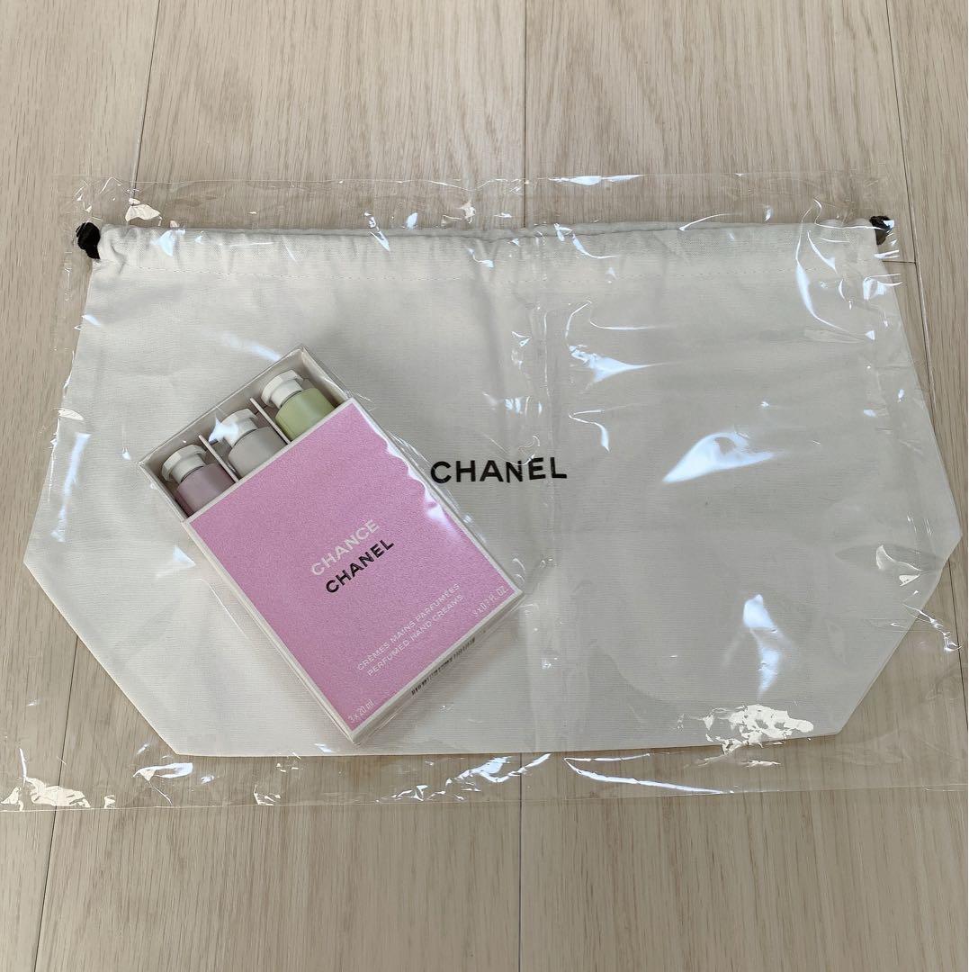 【シャネル】⭐️特別限定品 CHANELチャンスクレームマン ハンドクリーム＆巾着