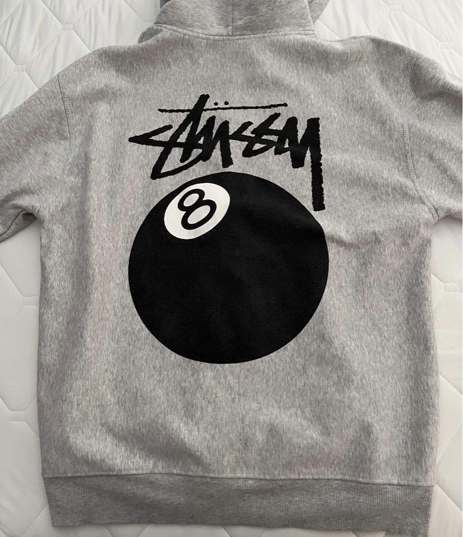Stussy グレー ジップアップパーカー 訳あり クーポンGET Stussy グレー ジップアップパーカー 訳あり