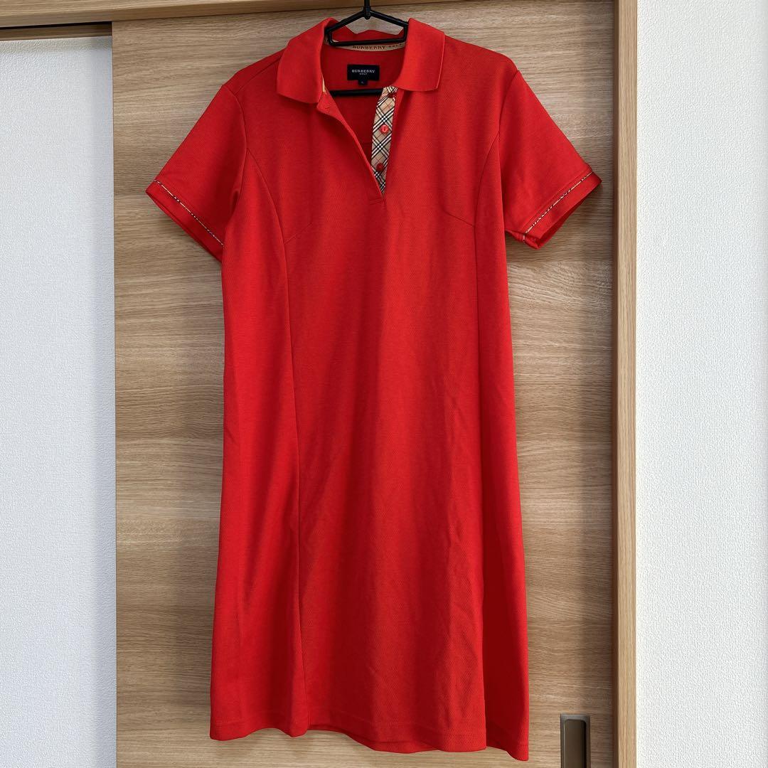 BURBERRY GOLF ポロシャツワンピース　ノバチェック　ゴルフウェア　L