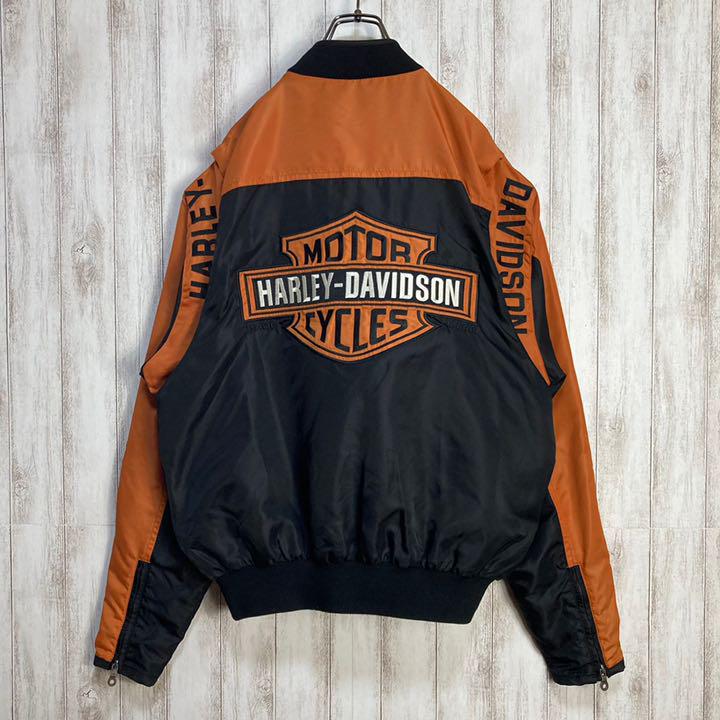 【返品交換不可】 【希少】HarleyDavidson ナイロン ジャケット - バイクウエア/装備