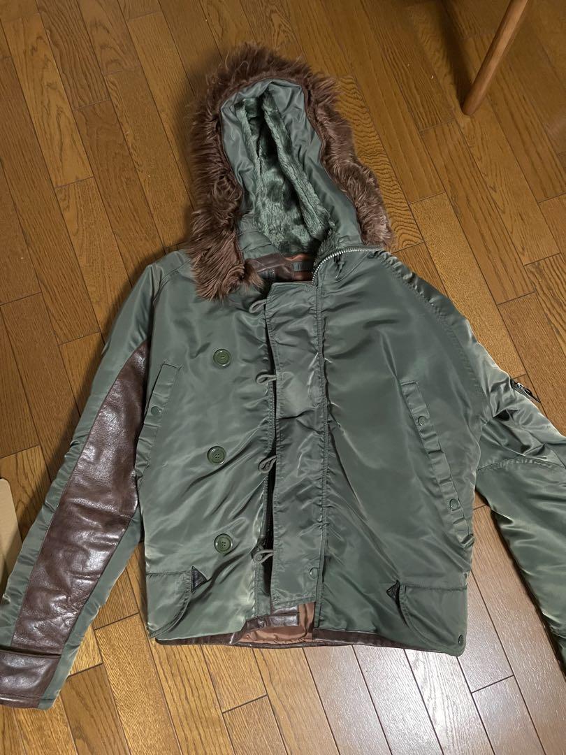 「collection PRIVEE」　メンズ 伊製フライトJK アルパカファー