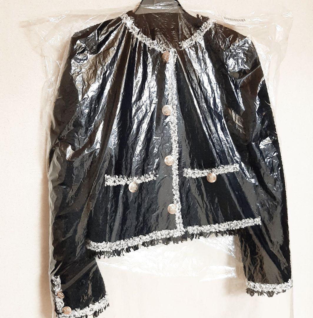 新品未使用 アプワイザーリッシェ♡配色ツイードショートジャケット ブラック