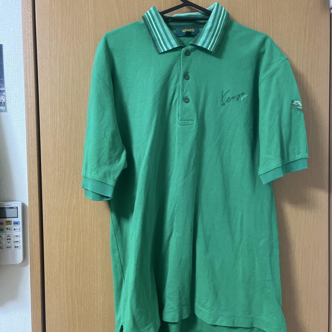 KENZO paris golf 薄緑 長袖ポロシャツ L 新品タグ付き - メルカリ