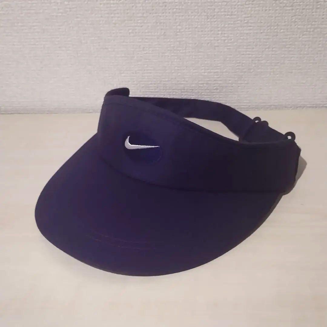 90 s NIKE 나이키스웃슈 자수 로고 선 바이저보라색 퍼플