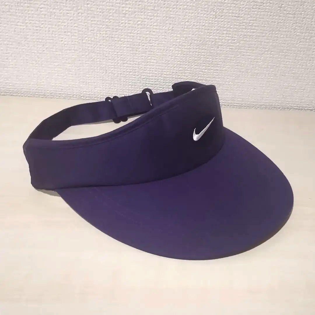 90 s NIKE 나이키스웃슈 자수 로고 선 바이저보라색 퍼플