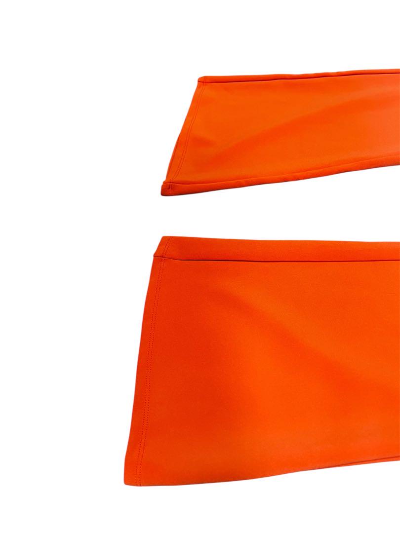 【新品タグ付】RE. 美脚ストレッチフレアパンツ オレンジ ポップアップ限定商品 新品タグ付】RE. 美脚ストレッチフレアパンツ オレンジ
