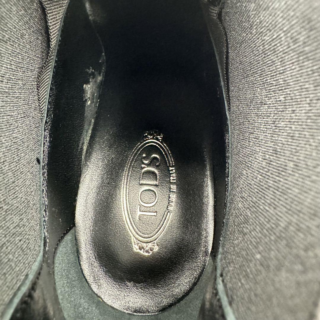 極美品✨TOD’S トッズ　サイドゴアブーツ　ブラック　太ヒール　本革