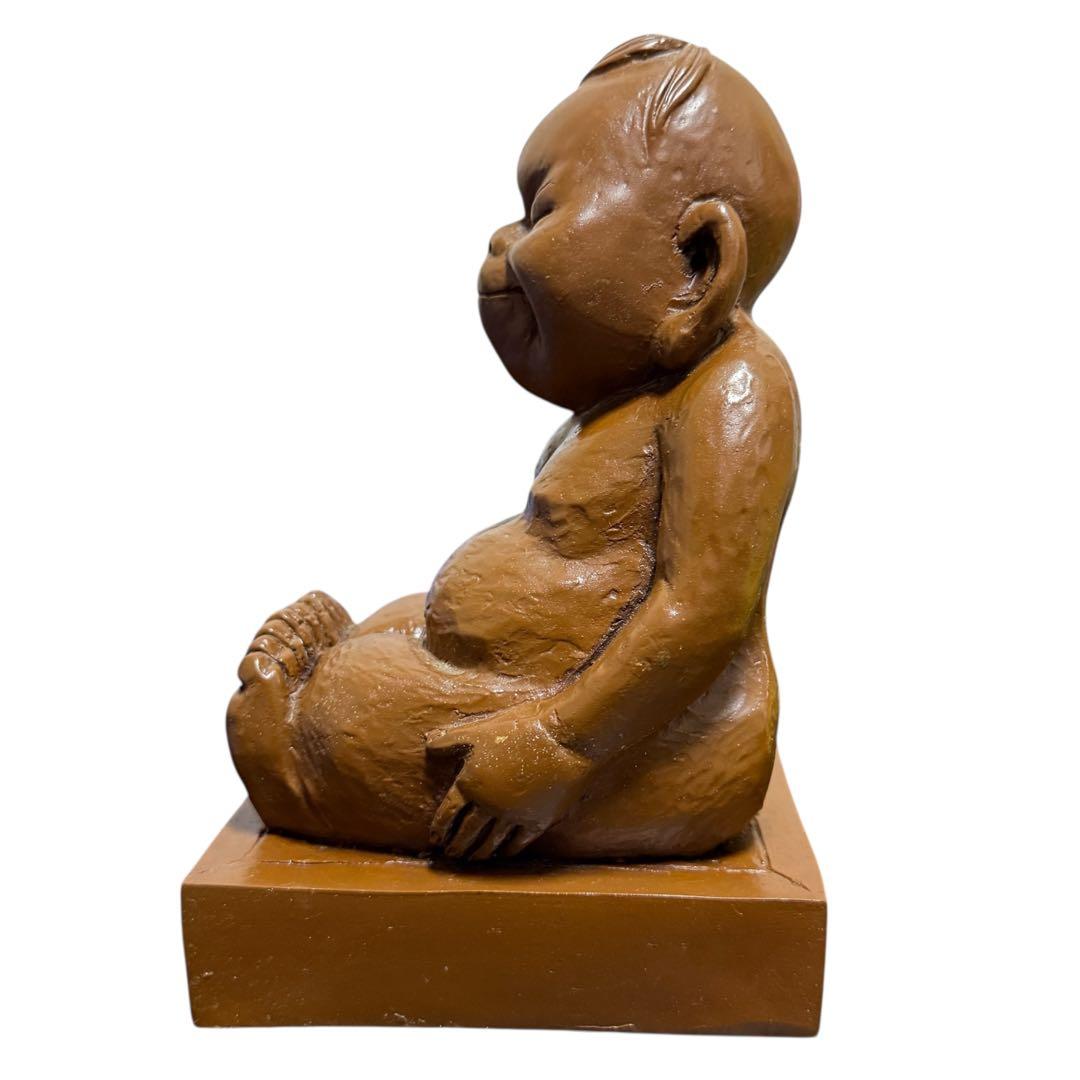 【2体セット】ビリケン像 レトロ置物 高さ約20cm（青／茶）