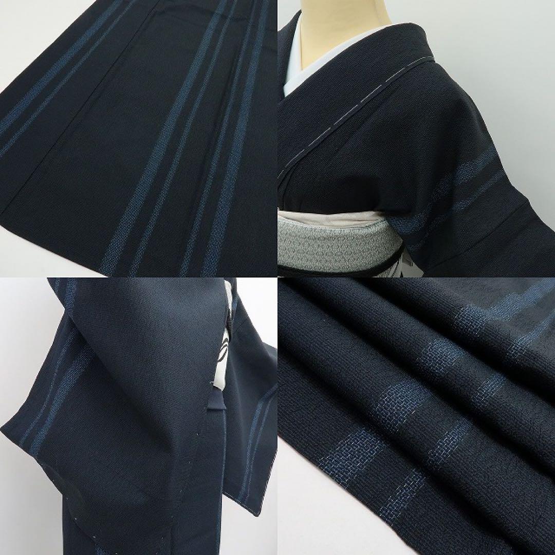 【メーカー再生品】 居敷当付 正絹 単衣 メルカリ - A2920 着物 夏塩沢お召 着物・浴衣