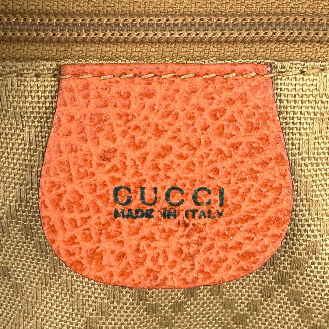 ファッション通販 レア！】GUCCI オールド 0461 オレンジ バンブー リュック バッグ