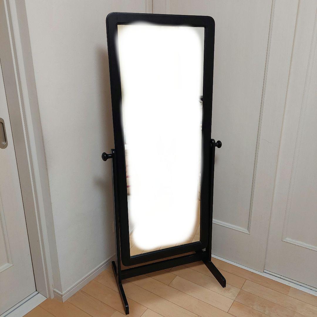 昭和レトロ　ヴィンテージ　大型　姿見鏡　全身鏡　木製フレーム