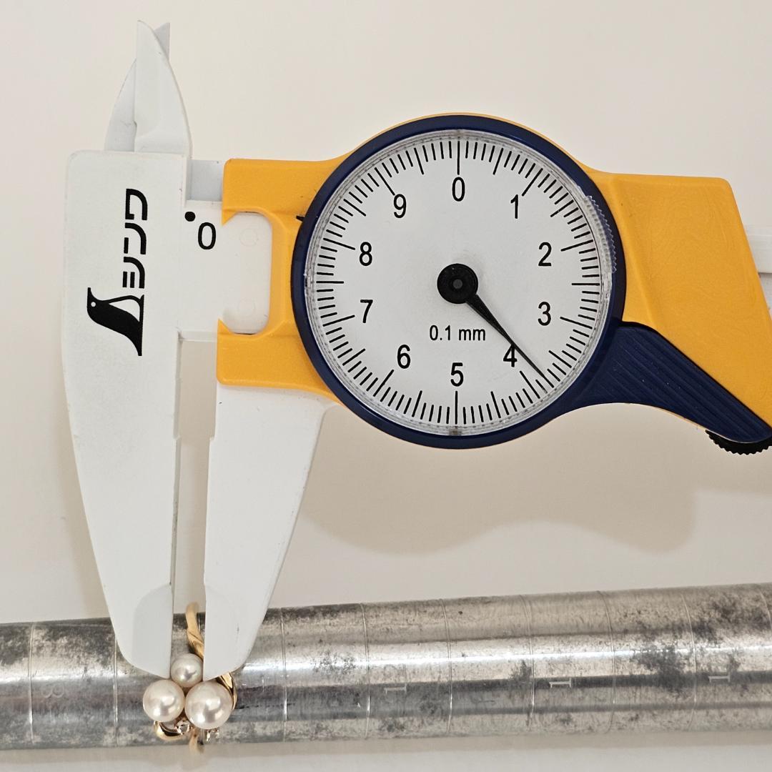 1924 ミキモトパールダイヤリングK18YGイエローゴールド10号 1924 ミキモトパールダイヤリングK18YGイエローゴールド10号