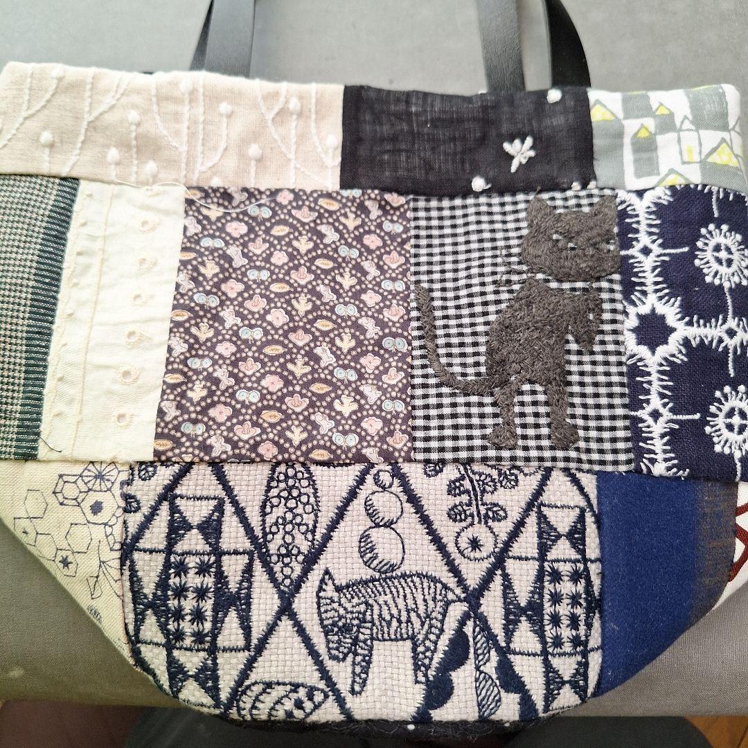 ハンドメイド＊パッチワーク×tambourine 丸底トートバッグ