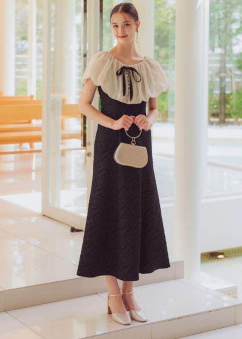 DorryDall♡マルチWAYケープジャガードドレス M 結婚式 ワンピース