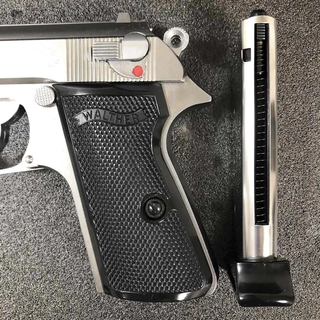 マルゼン ガスガン ワルサー ニューPPK/S ステンレスマガジン 固定スライド