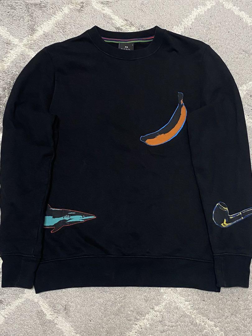 美品!Paul Smith バナナ刺繍 ブラック スウェット S