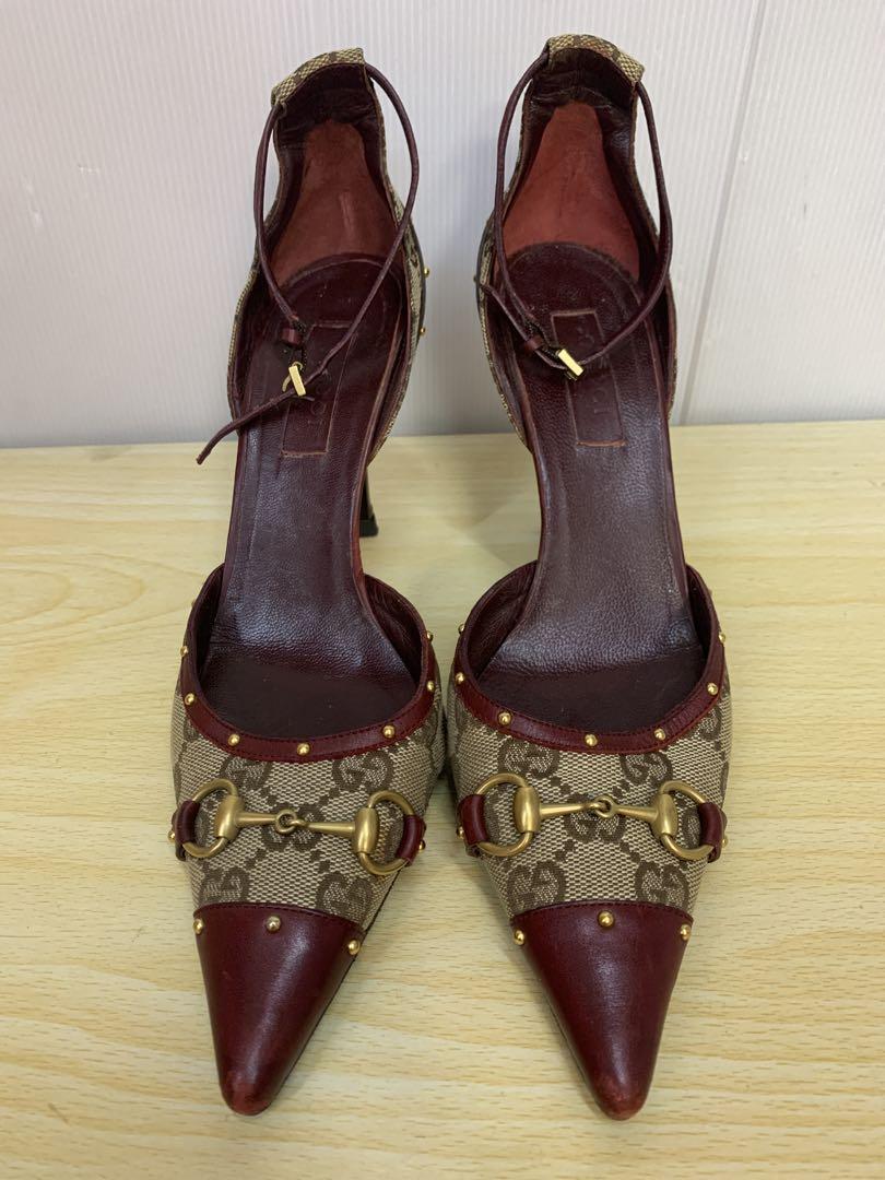 GUCCI グッチ アンクルストラップパンプス シグネチャー 20089