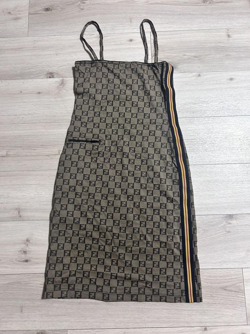 美品希少ヴィンテージ FENDI ズッキーニズッカキャミワンピース