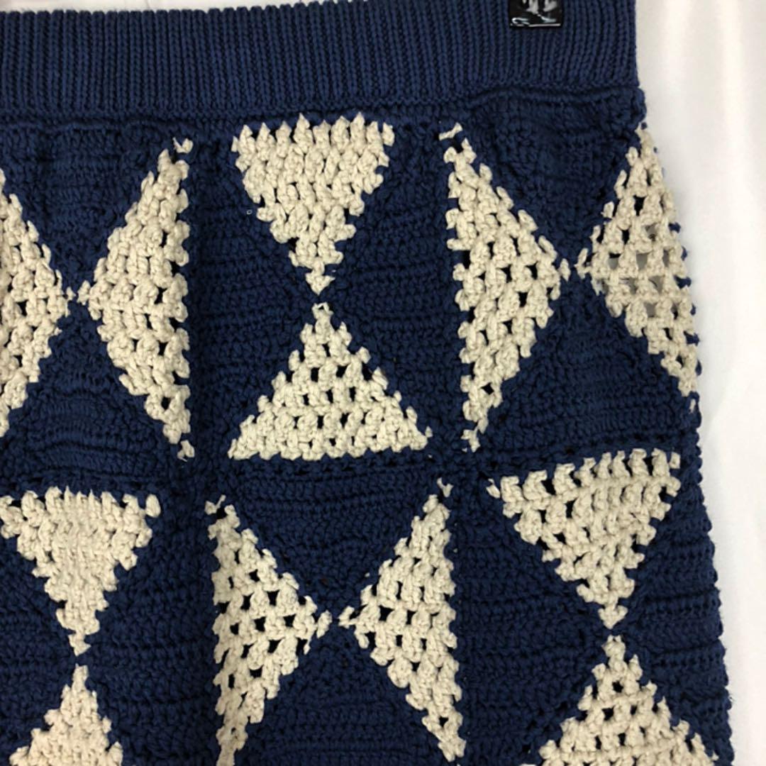 美品 6(ROKU) 21SS TRIANGLE SKIRT ニットスカート