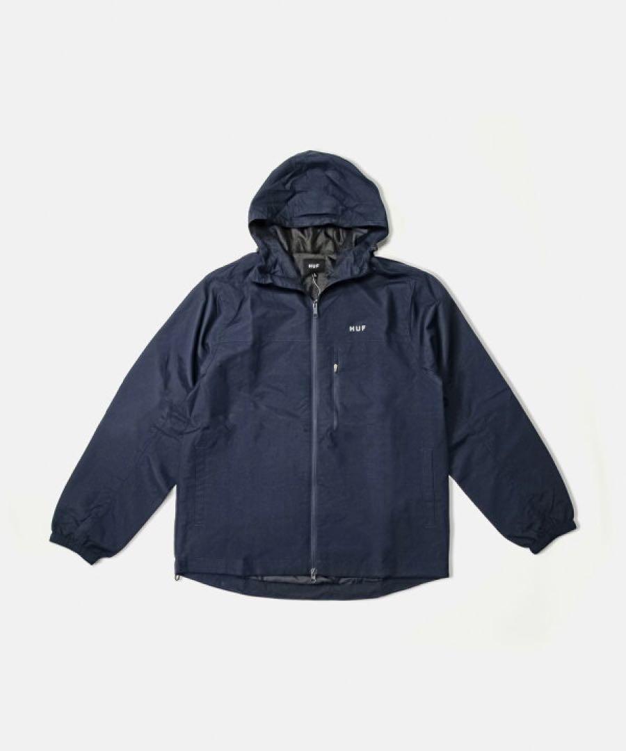 HUF ESSENTIALS ZIP SHELL JACKET ネイビー L
