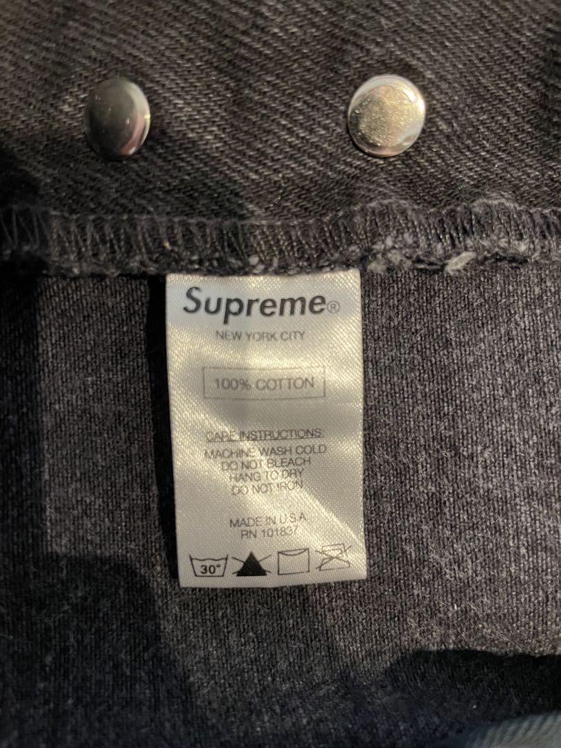 パンツ supreme stone washed black slim jean 32