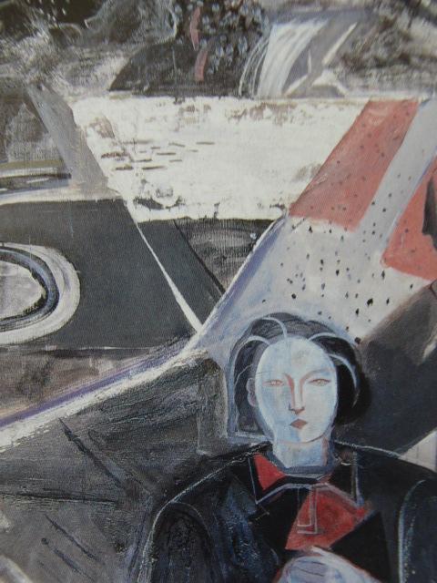 島田章三、【池畔散策】、希少な画集より、状態良好、新品高級額装付