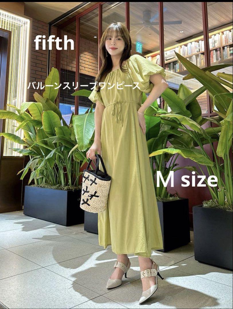 新品タグ付き】fifth バルーンスリーブギャザーワンピース