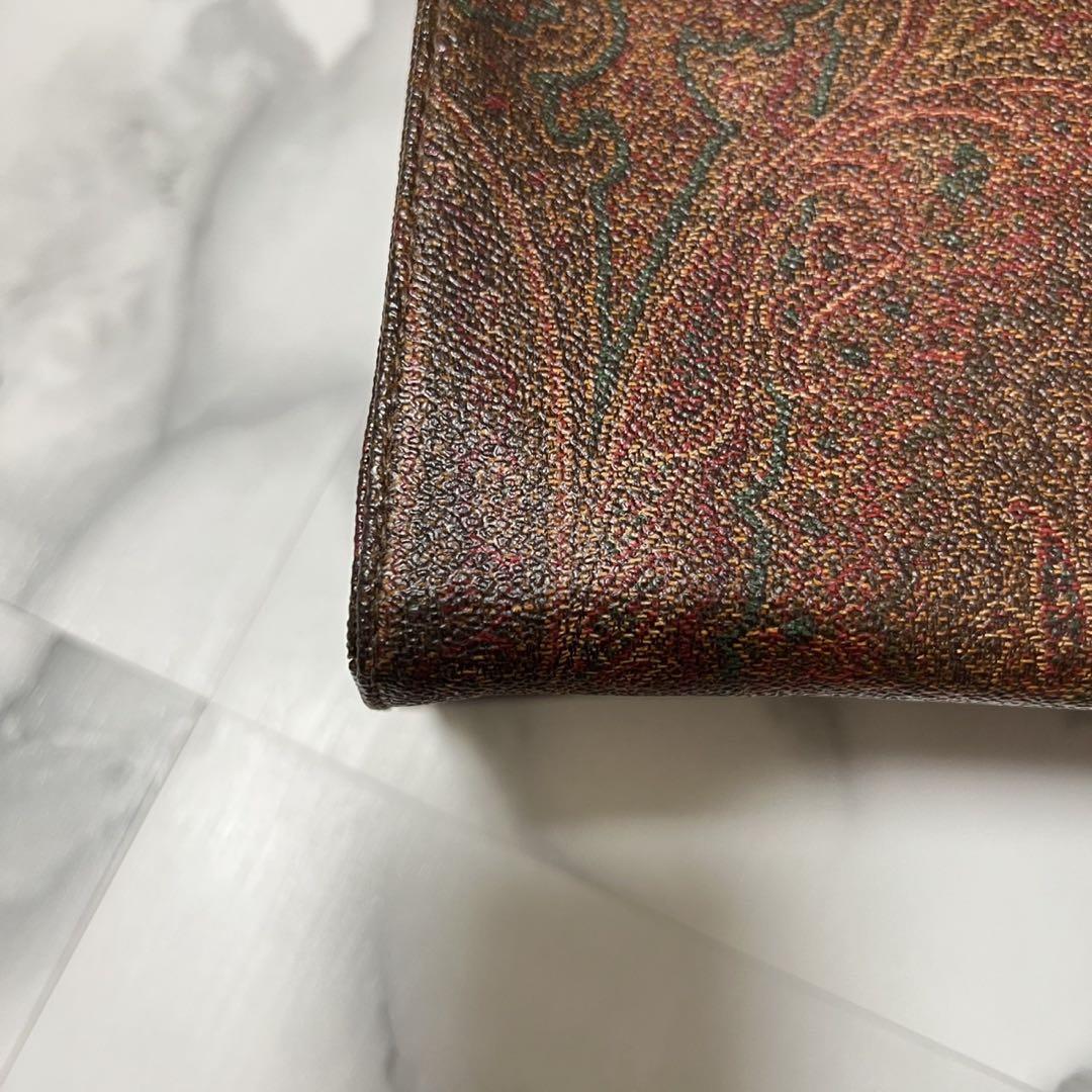 【美品】エトロ　2way ショルダーバッグ　ハンドバッグ　ロゴ金具　ペイズリー