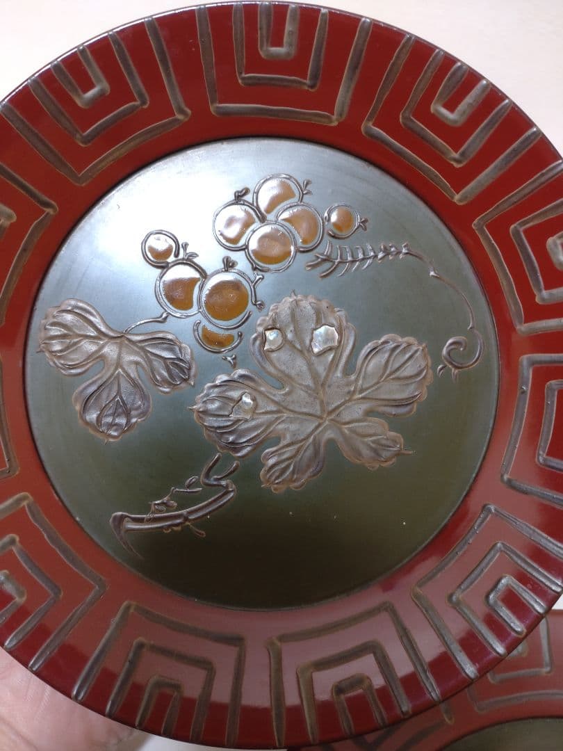 李朝 漆器 皿 螺鈿 11枚 美術 骨董 李朝 漆器 皿 螺鈿 11枚 美術 骨董