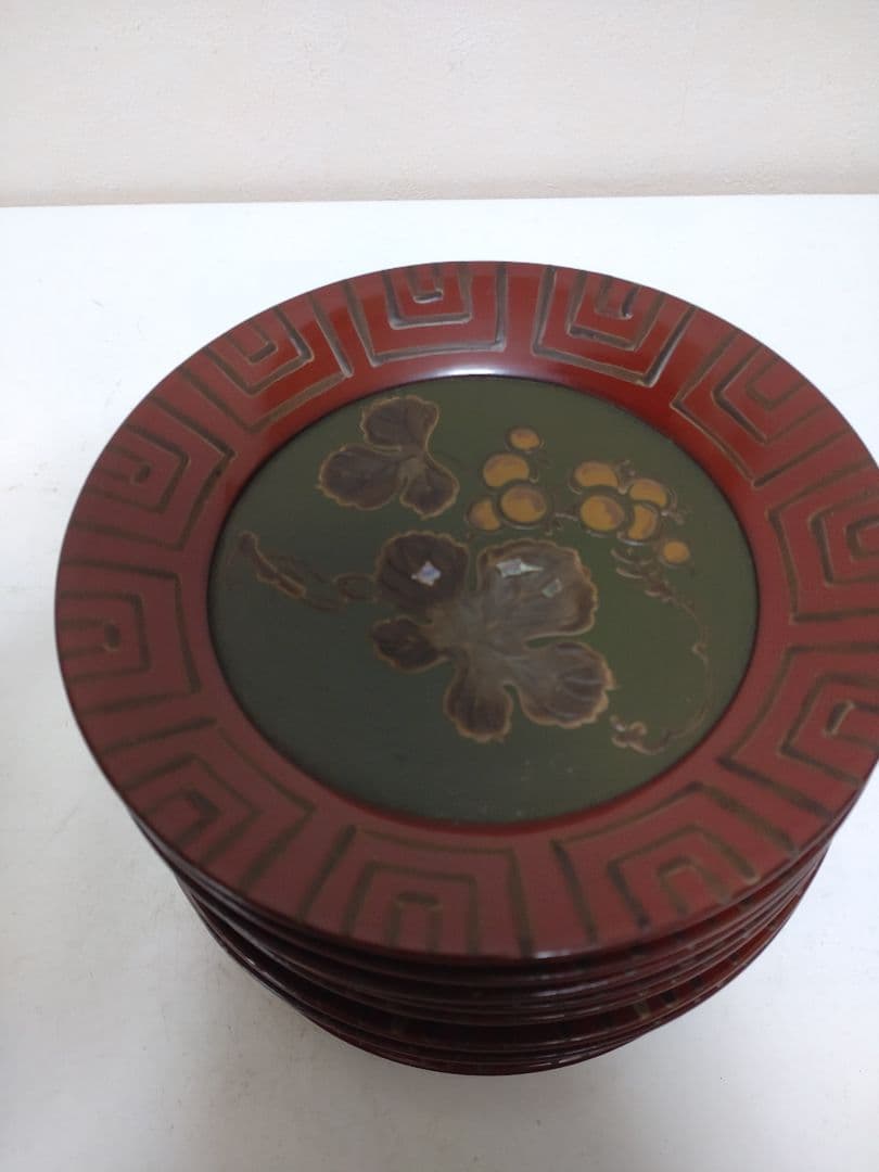 李朝 漆器 皿 螺鈿 11枚 美術 骨董 李朝 漆器 皿 螺鈿 11枚 美術 骨董