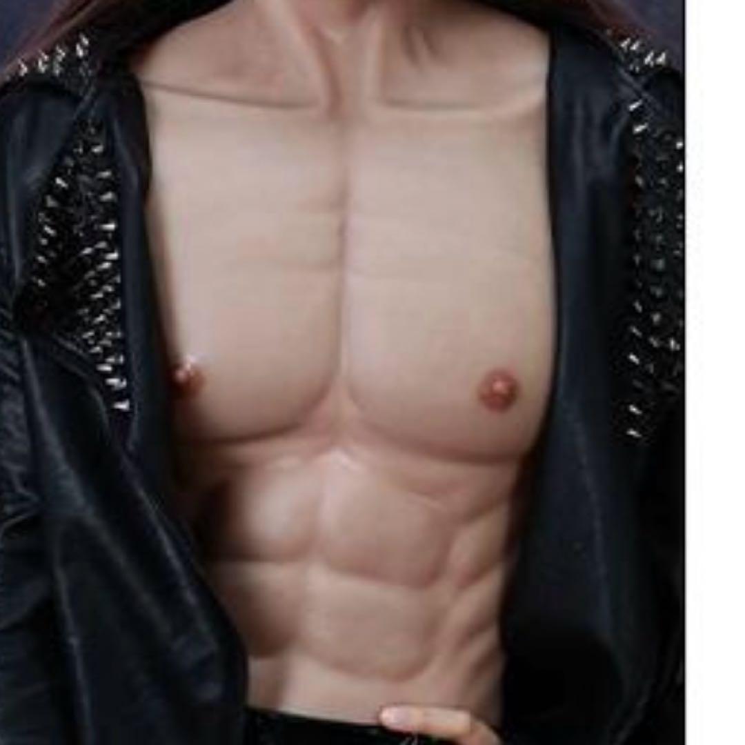 ROANYER シリコン筋肉スーツ Lサイズ ファスナー付き ホワイト