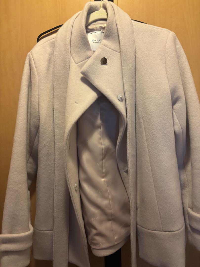 ジャケット・アウター Herlipto Viana Wool Short Coat Viana Wool Short Coat herlipto