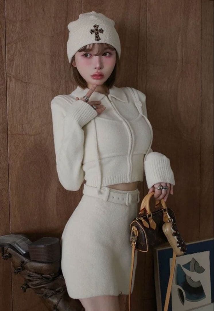 Darich ホワイトニットセットアップ SIZE Darich