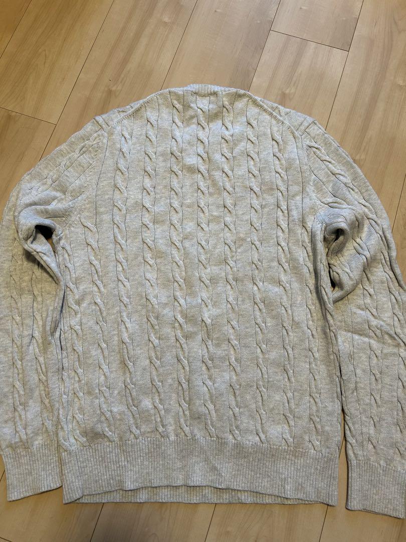 人気新品 Brooks Brothers クリーム S ケーブルニットセーター トップス