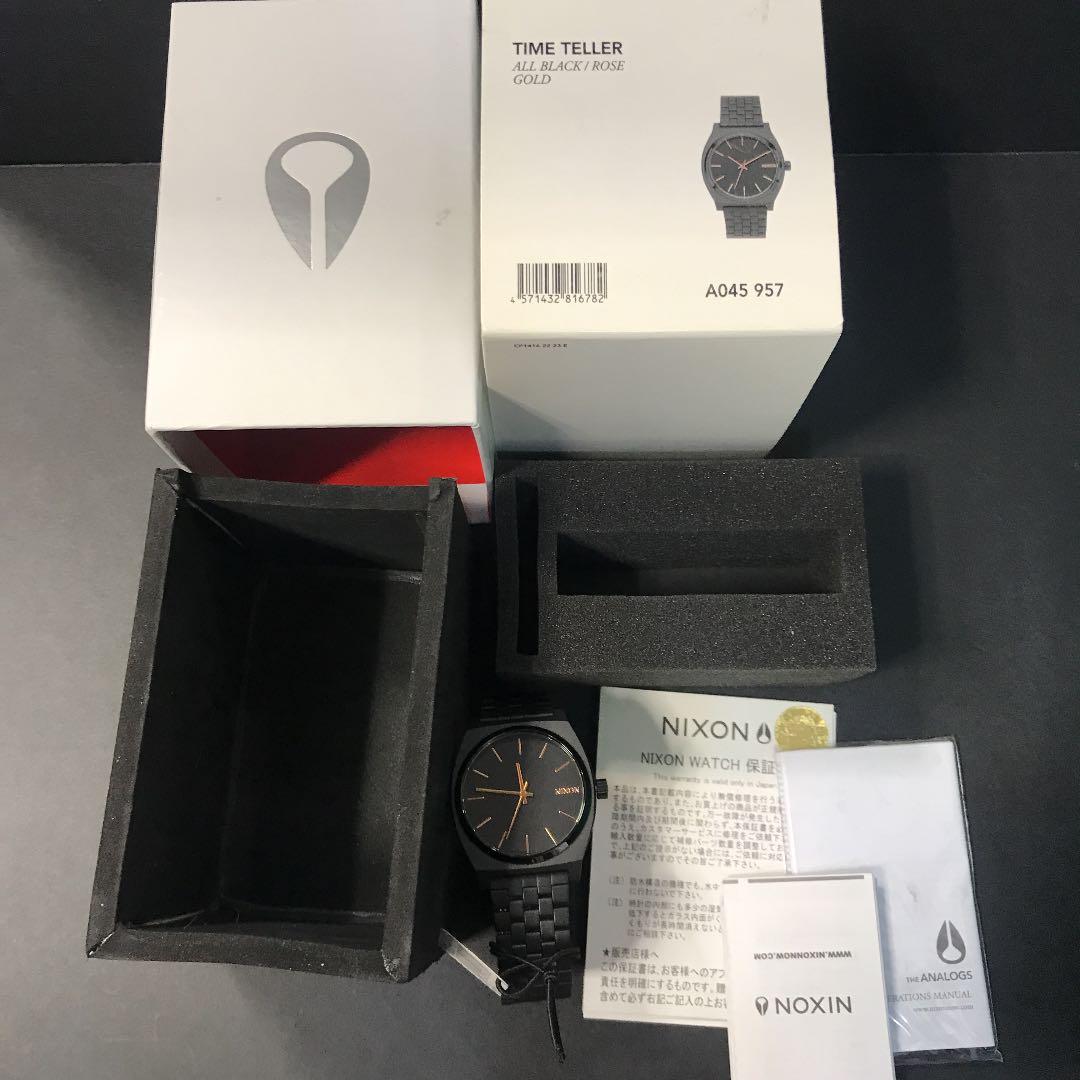 とうござい◽ NIXON オールブラック ローズゴールド新品未使用 wFzUt-m41658951463 TIME TELLER います