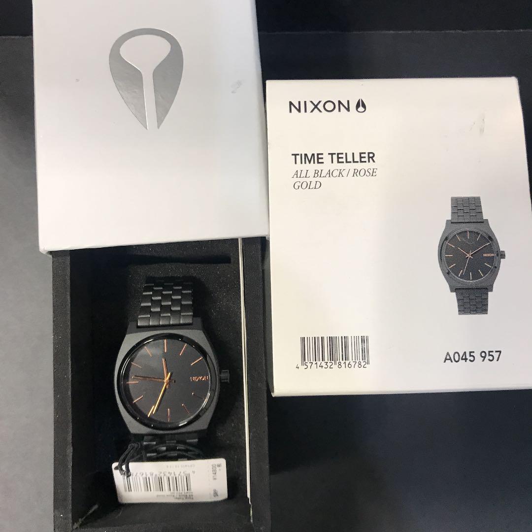 とうござい◽ NIXON オールブラック ローズゴールド新品未使用 wFzUt-m41658951463 TIME TELLER います
