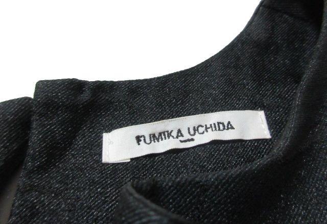 FUMIKA UCHIDAフミカウチダ エプロン ワンピース 黒 36 - メルカリ