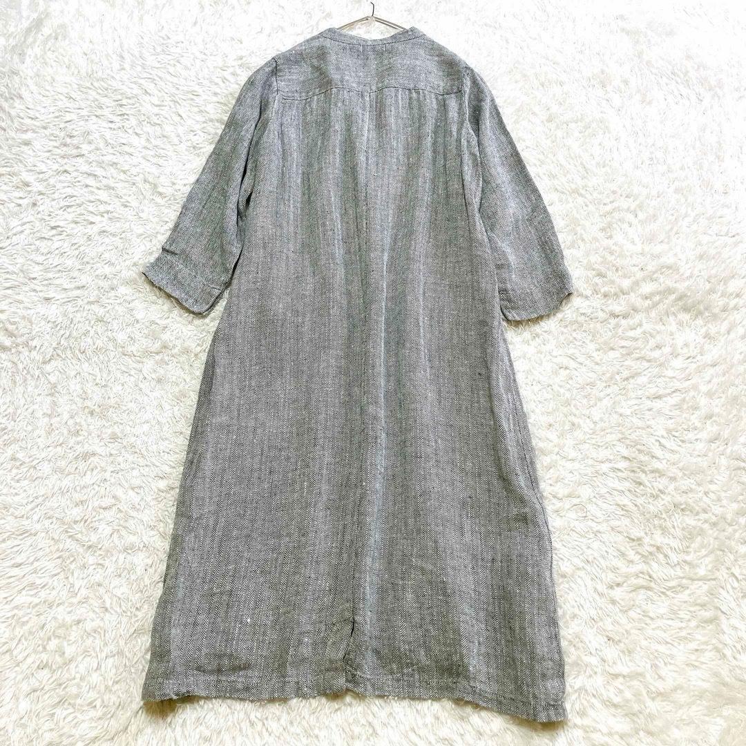 ロングワンピース リネン
