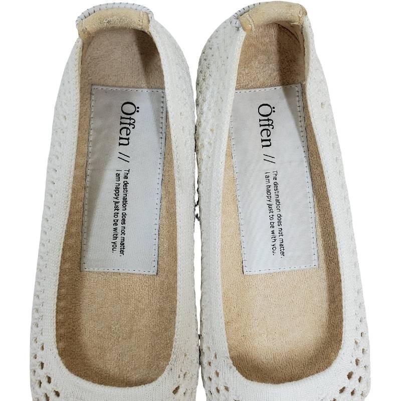 極美品✨オッフェン　フラットシューズ　ポインテッドトゥ　メッシュ　offen
