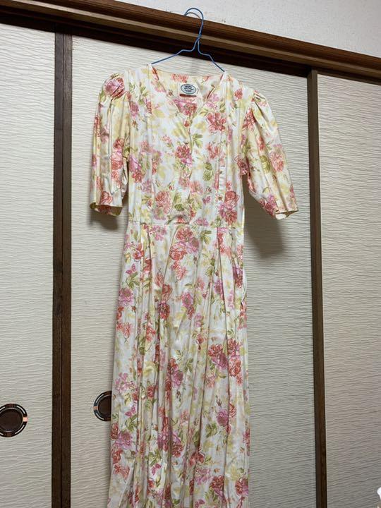 お買得 ロングワンピース ローラアシュレイ Laura Ashley ワンピース 花柄 アンティーク 古着